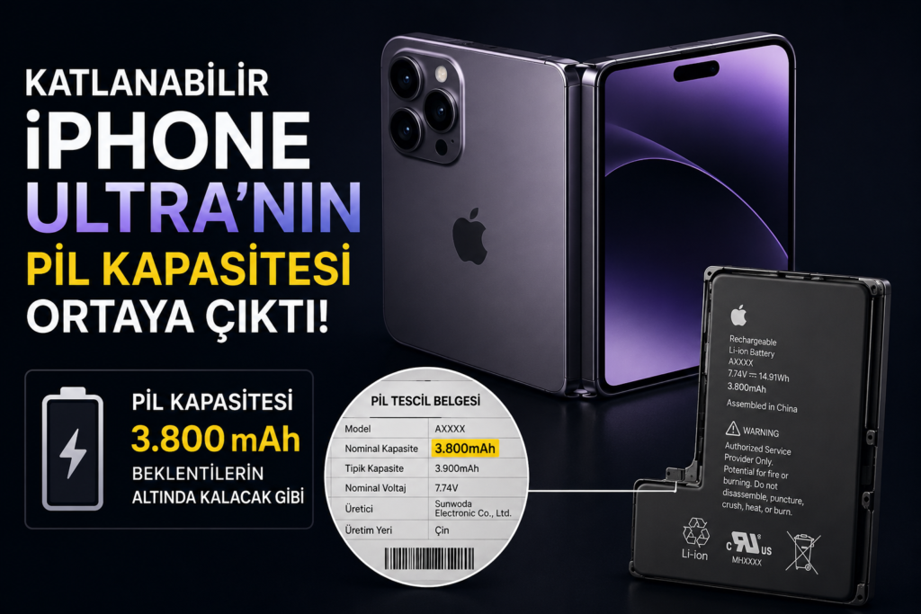 Katlanabilir iPhone Ultra'nın Bataryası Belli Oldu: Büyük Pil Bekleyenler Üzülebilir image