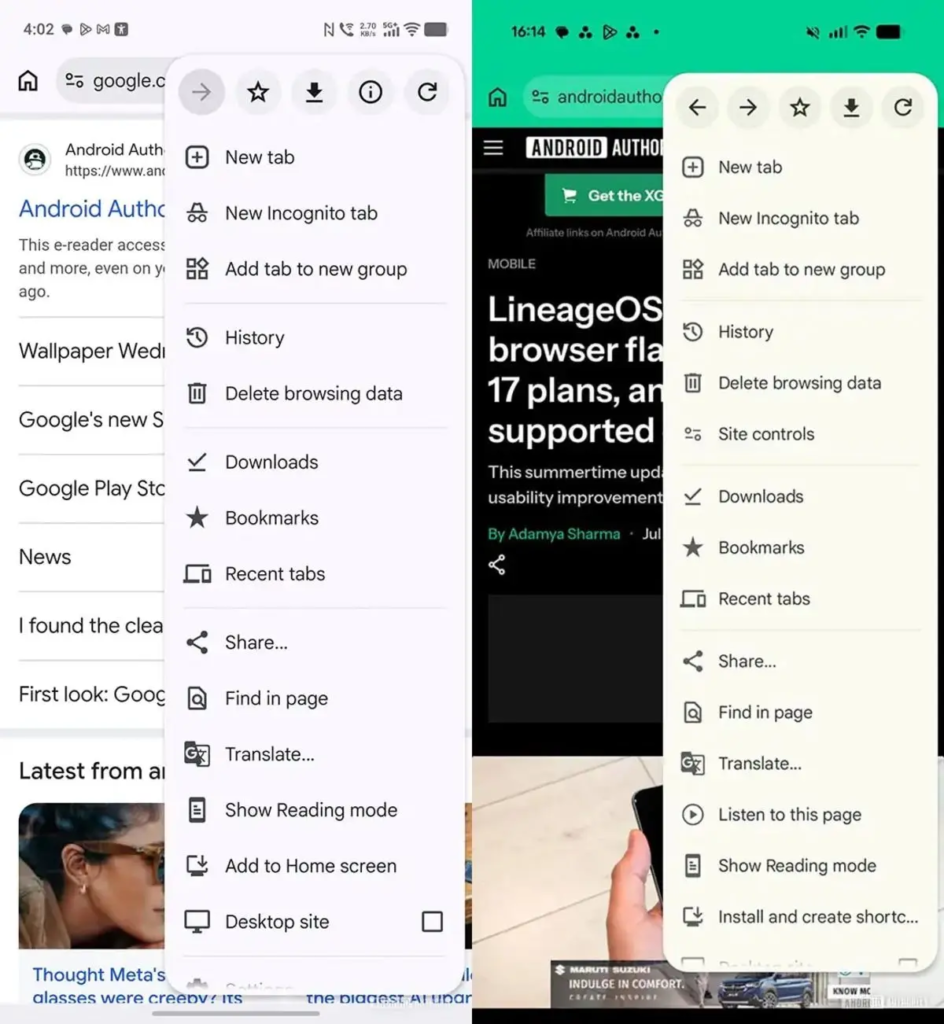 Chrome'un iOS'a Özel Özelliği Artık Android Telefonlarda da Var resim