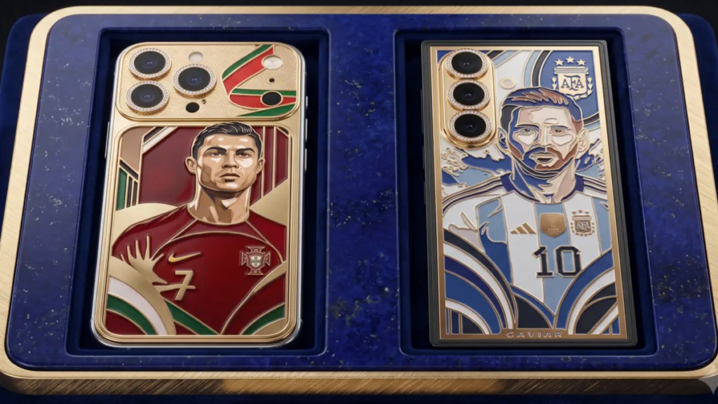 Messi ve Ronaldo İmzalı 24 Ayar Altın Telefonlar Tanıtıldı: Fiyatları Dudak Uçuklatıyor resim